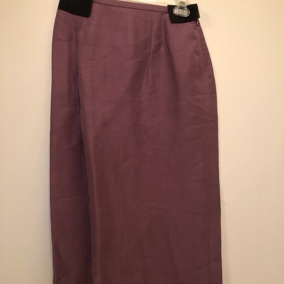 Eileen Fisher Silk Straight Skirt, Purple, PP, NWT - Picture 2 of 6